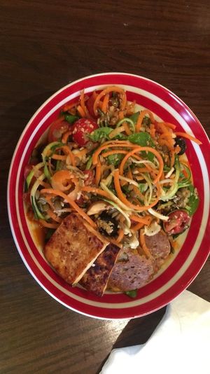 Healthy noodles with tofu! at Veggie Vibez in Ashton Under Lyne