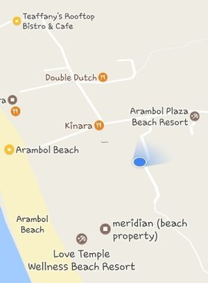 @ the blue point at Maya's Organic Garden in Arambol