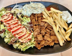 Gyros-Teller  at Veganel in Nuremberg