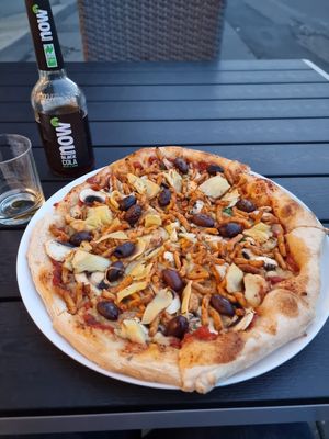 Capricciosa pizza. at Veganel in Nuremberg