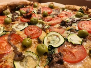 Pizza Mediterana  at Veganel in Nuremberg