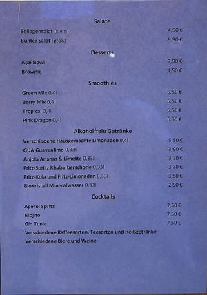 Menü  at Veganel in Nuremberg