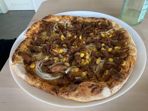 Pizza Mexiko at Veganel in Nuremberg