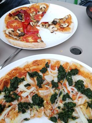 Pizzas at Veganel in Nuremberg