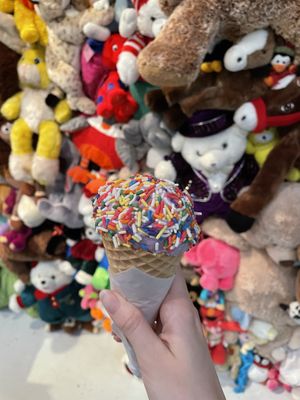 Vegan ube cone  at Charm School in Richmond
