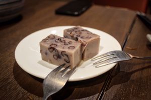 free dessert :-) at Oriental Vegetarian 東方素 in Hong Kong Island