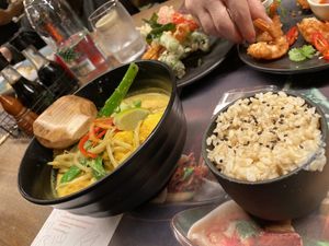 new vegan curry & basmati rice at Wagamama - Meadowhall in Sheffield