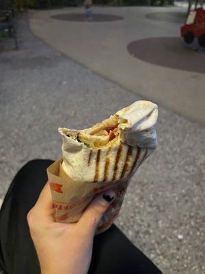falafel wrap  at Cigköftem in Lyon