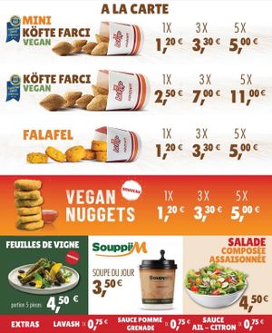 Menu at Cigköftem in Lyon