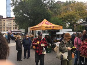 One of the many vendors here is Body & Soul. at Farmer's Market - Union Square in New York City
