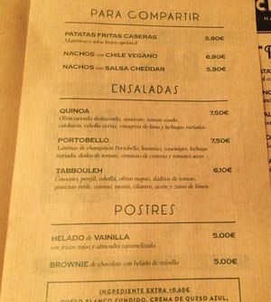 Salads, sharing options and desserts at Cebrian in Zaragoza