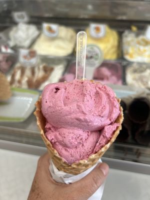 Pitaya vegan ice creamm  at Gelataria Italiana Ancora   in Nazare