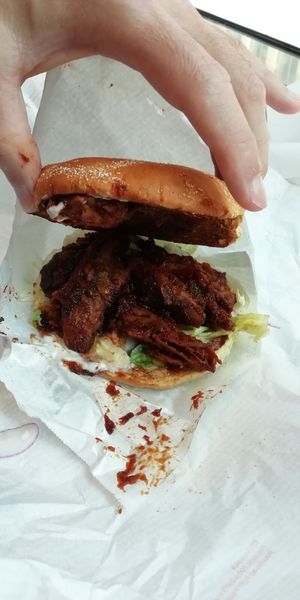 Vegan BBQ burger at MAX - Vasagatan in Stockholm