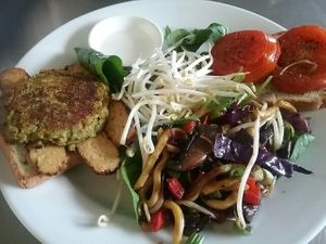 vegan big breakfast at The Ice Box Cafe in Sunshine Coast