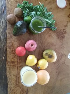 Cold pressed juices made from seasonal local produce at The Ice Box Cafe in Sunshine Coast