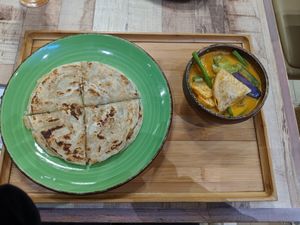 Vegetable curry with roti at Simple Life - Pavilion Elite in Kuala Lumpur
