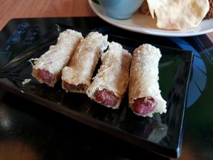 Deep Fried Yam Spring Roll at Sandalo Healthy Vegetarian Cuisine in Petaling Jaya