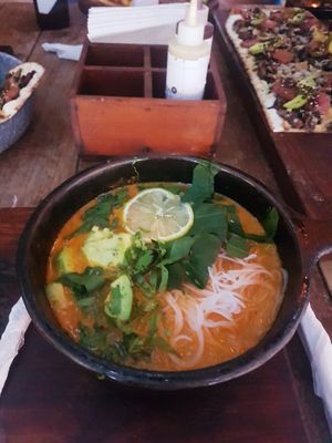 thai soup at La Playita in Bacalar