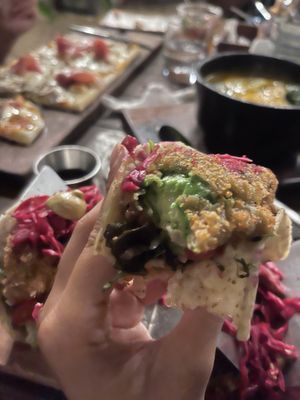 tacos de aguacate   at La Playita in Bacalar