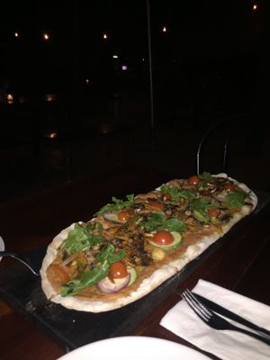 Orgánica pizza at La Playita in Bacalar