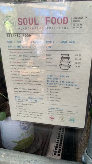  Vantra menu at Vantra Eden in West London