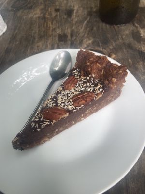Pecan pie  at Luv Burger in Nosara