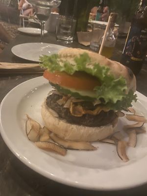 Coco burger  at Luv Burger in Nosara