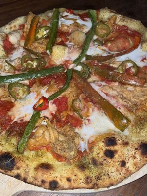 Mexican pizza  at Luv Burger in Nosara