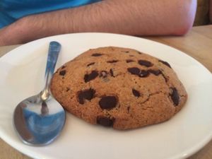 chocolate chip cookie at Luv Burger in Nosara