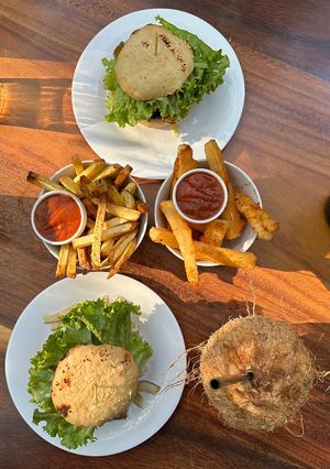   at Luv Burger in Nosara