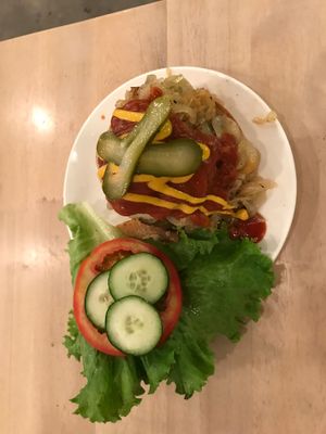 Onion Melt Burger at Luv Burger in Nosara