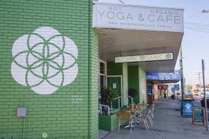 front of building  at Komuniti in Long Jetty