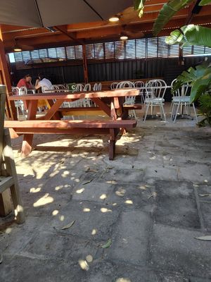 Seating area at Komuniti in Long Jetty