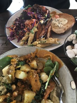Soul bowl and vegan burger   at Komuniti in Long Jetty