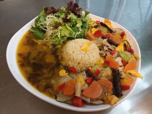 Brown Rice with Vetgetable (Lunch) at Raw Chefs Cafe in Kowloon