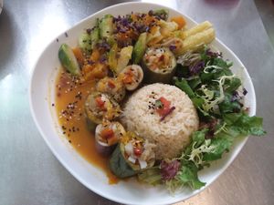 Brown Rice with Vetgetable (Lunch) at Raw Chefs Cafe in Kowloon