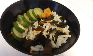 Rice Macaroni Mixed Kombu and Ginger with Vegetable (Free for changing to Cold Meal, Seasonal and Limited)(Lunch) at Raw Chefs Cafe in Kowloon