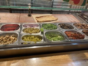 Toppings  at Jahnun Bar in Jerusalem