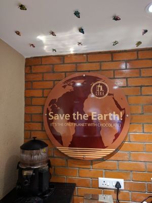 yeah. Save the earth!!! at Zuka Cake and Dessert Shop in Pondicherry