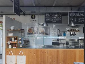 Order station and menu at Gärtnerei - Thurgauerstrasse in Zurich
