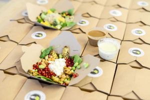 Take-Away salad boxes at Gärtnerei - Thurgauerstrasse in Zurich