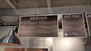 Menu, two leaves for vegan at Gärtnerei - Thurgauerstrasse in Zurich