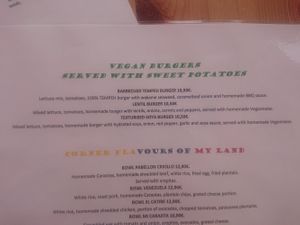 Vegan burgers at Aqui y Ahora  in Lanzarote