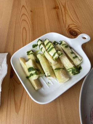Yucca fries with parsley dressing at Aqui y Ahora  in Lanzarote