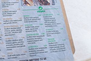 Loads of option for fillings at Aqui y Ahora  in Lanzarote