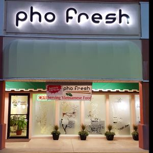 front of the restaurant  at Pho Fresh in Fort Myers