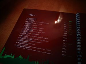 Part of the menu.  at Roma Ristorante Pizzeria in Leipzig