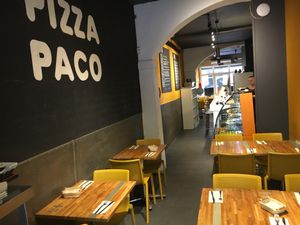 Inside  at Pizza Paco in Barcelona