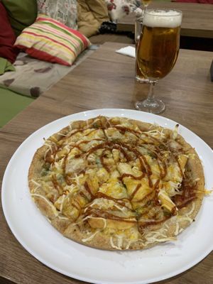 American Vege Burger Pizza at Vege Joy in Varna