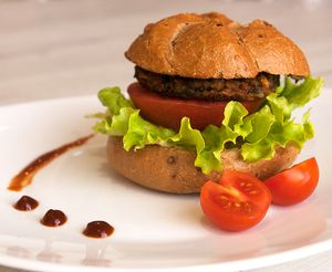 Vegan Burger at Vege Joy in Varna